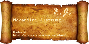 Morandini Jusztusz névjegykártya